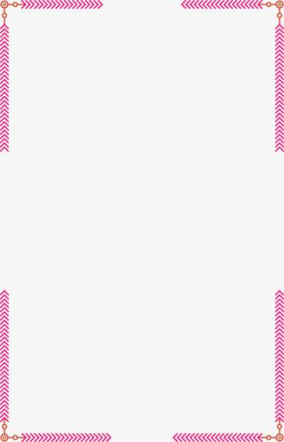 红色中国风花边边框纹理免抠