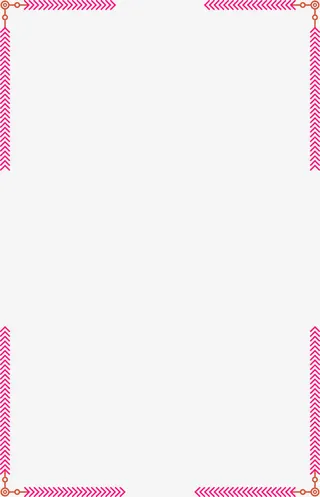 红色中国风花边边框纹理免抠