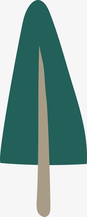 卡通手绘春天树木装饰插画免抠