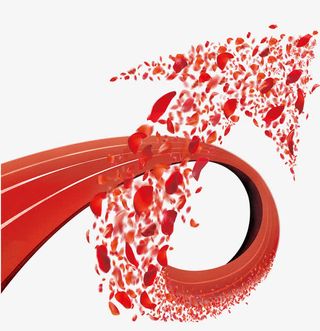 花瓣漂浮跑道免抠