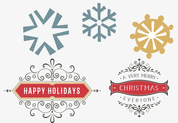 圣诞节雪花图案免抠