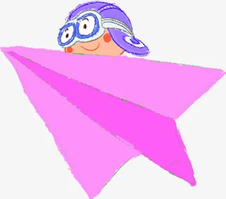 手绘儿童纸飞机梦想儿童节61六一免抠