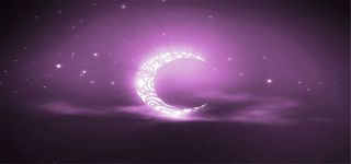 紫色半月海报背景高清