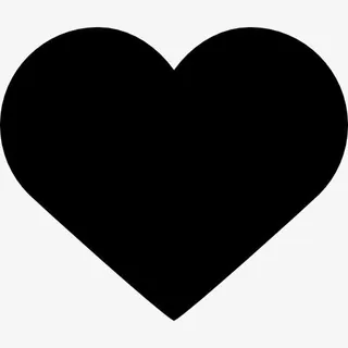 喜欢黑色的心按钮图标免抠