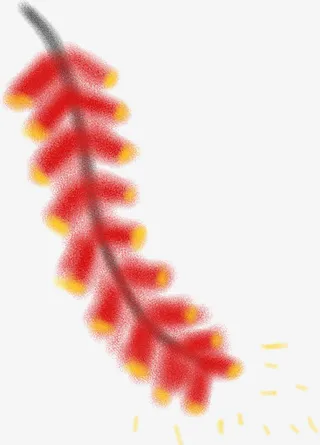 虎年春节除夕过年鞭炮免抠