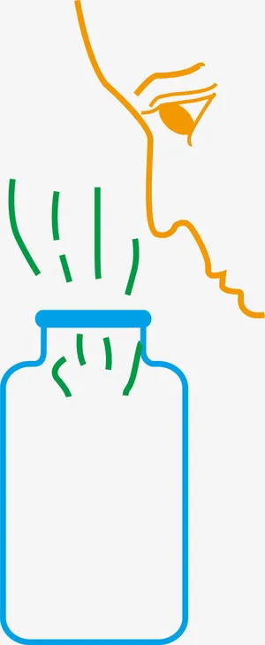 闻气味的卡通男孩免抠