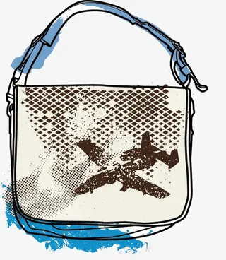 手绘图案包包免抠