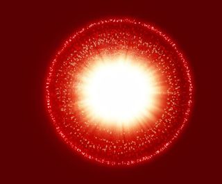 红色背景白色光效