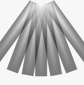 灯光照射矢量图免抠