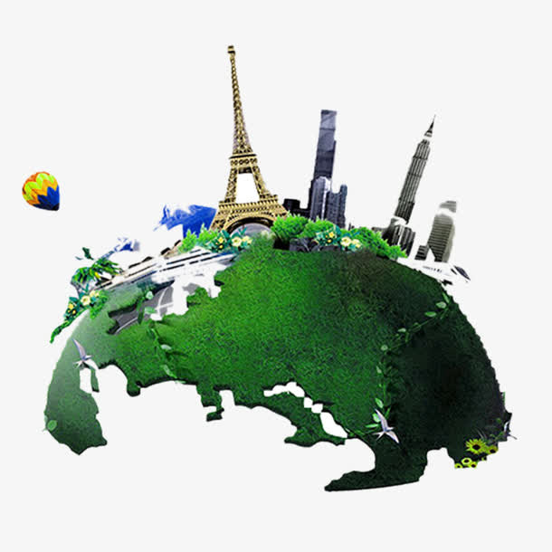 世界各地旅游设计元素免抠
