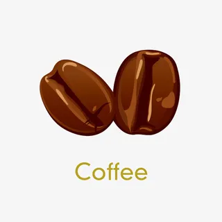 手绘咖啡豆免抠
