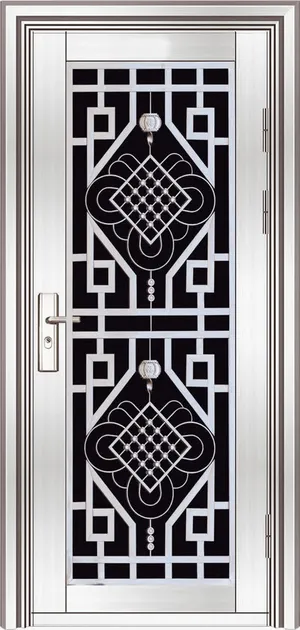 手绘高清不锈钢中国结大门免抠