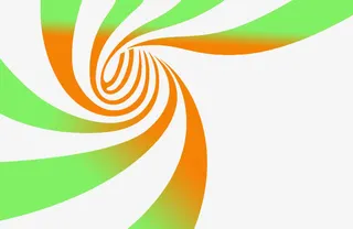 绿黄色渐变丝带线条背景