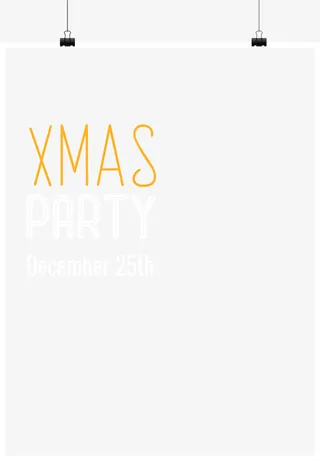 白色圣诞节夹子挂牌免抠