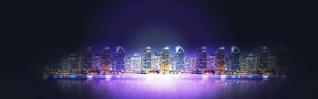 都市大楼夜晚背景图高清