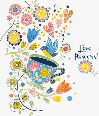 矢量杯子底纹免抠