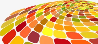 黄色格子圆盘免抠