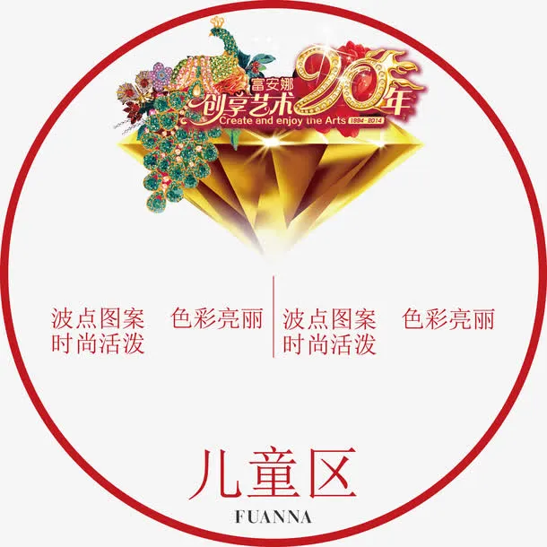 艺术儿童区指示引导牌免抠