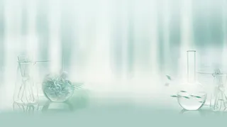 清新唯美烧杯化妆品海报背景素材高清