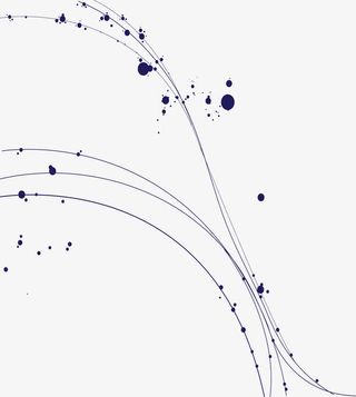 蓝色斑点线条免抠