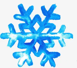 水彩雪花免抠