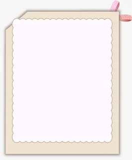 粉色花边边框免抠