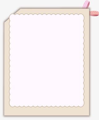 粉色花边边框免抠