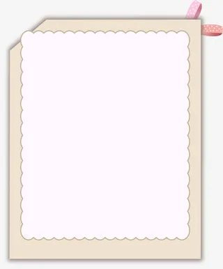 粉色花边边框免抠