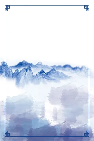 中国风青花瓷简约高清