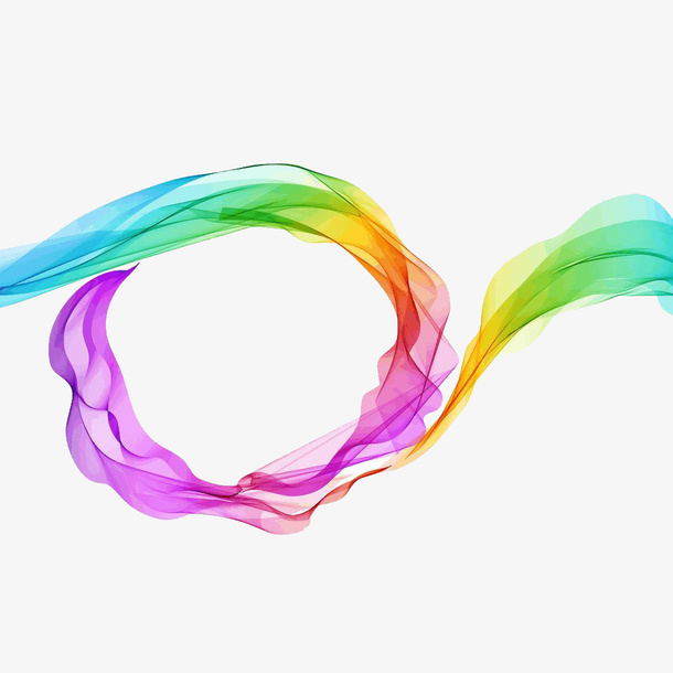 精美动感的彩虹色调底纹免抠