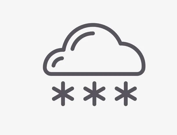 云朵雪花免抠