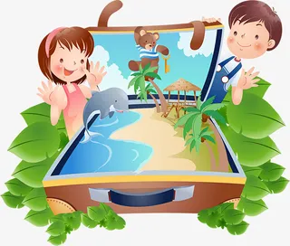 神奇魔法盒里的快乐暑假生活免抠