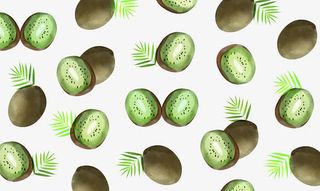 绿心猕猴桃插画免抠
