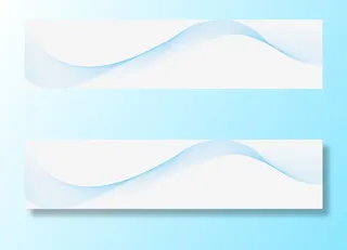 蓝色曲线线条矢量图免抠手绘/卡通卡通元素