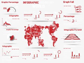 红色信息数据统计分析免抠