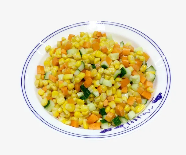 一碟青瓜玉米胡萝卜丁免抠