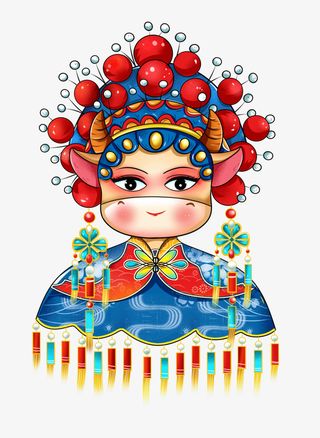 国潮福牛元素40免抠