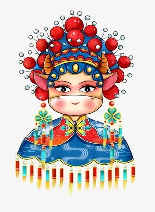 国潮福牛元素40免抠