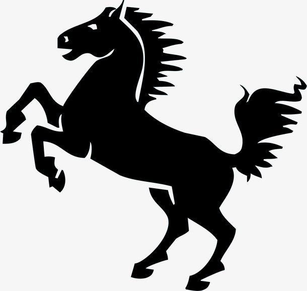奔跑中的野马免抠