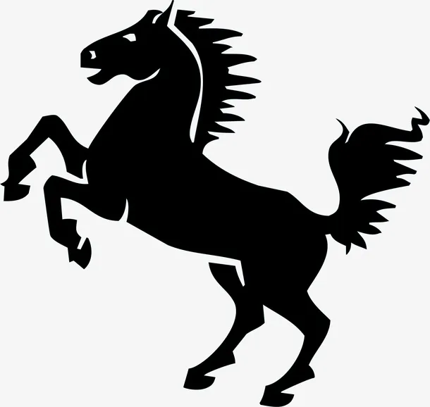奔跑中的野马免抠
