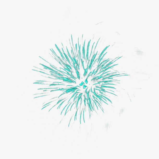 蓝色烟花免抠