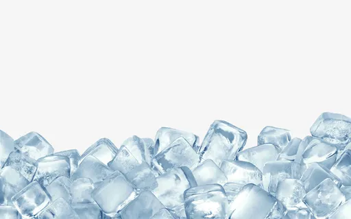 蓝色冰块免抠