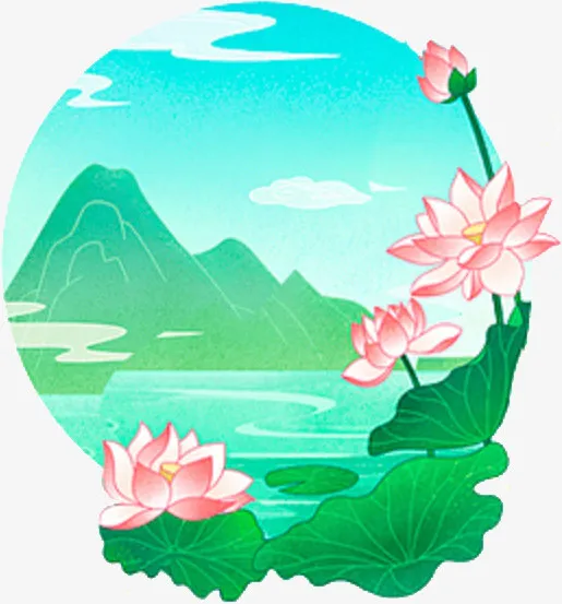 中国风国潮四季夏免抠