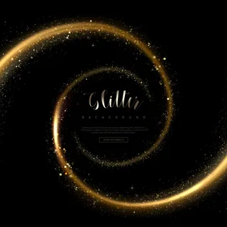 金粉圆形边框金粉免抠