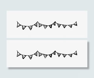 简笔画小旗帜免抠