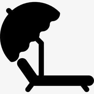 Sun Umbrella和甲板上的椅子图标免抠