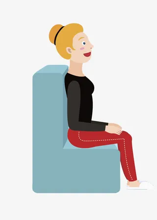 端正的坐姿免抠