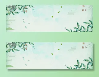 春季新风尚淘宝春夏上新绿色banner高清文艺清新背景