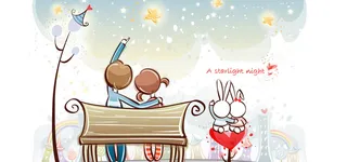 小清新爱情背景高清