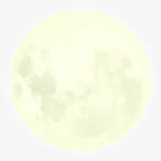 手绘中秋圆月朦胧免抠